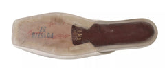 Maison Margiela Sapatos baixos de couro branco tipo slingback