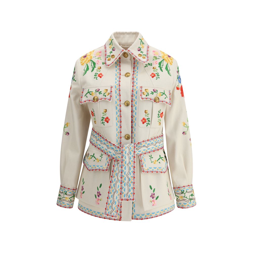 Jaqueta jeans bordada Valentino