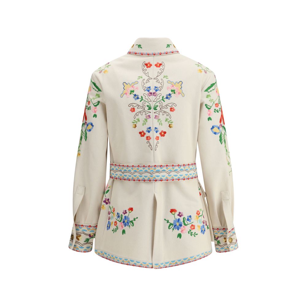 Jaqueta jeans bordada Valentino