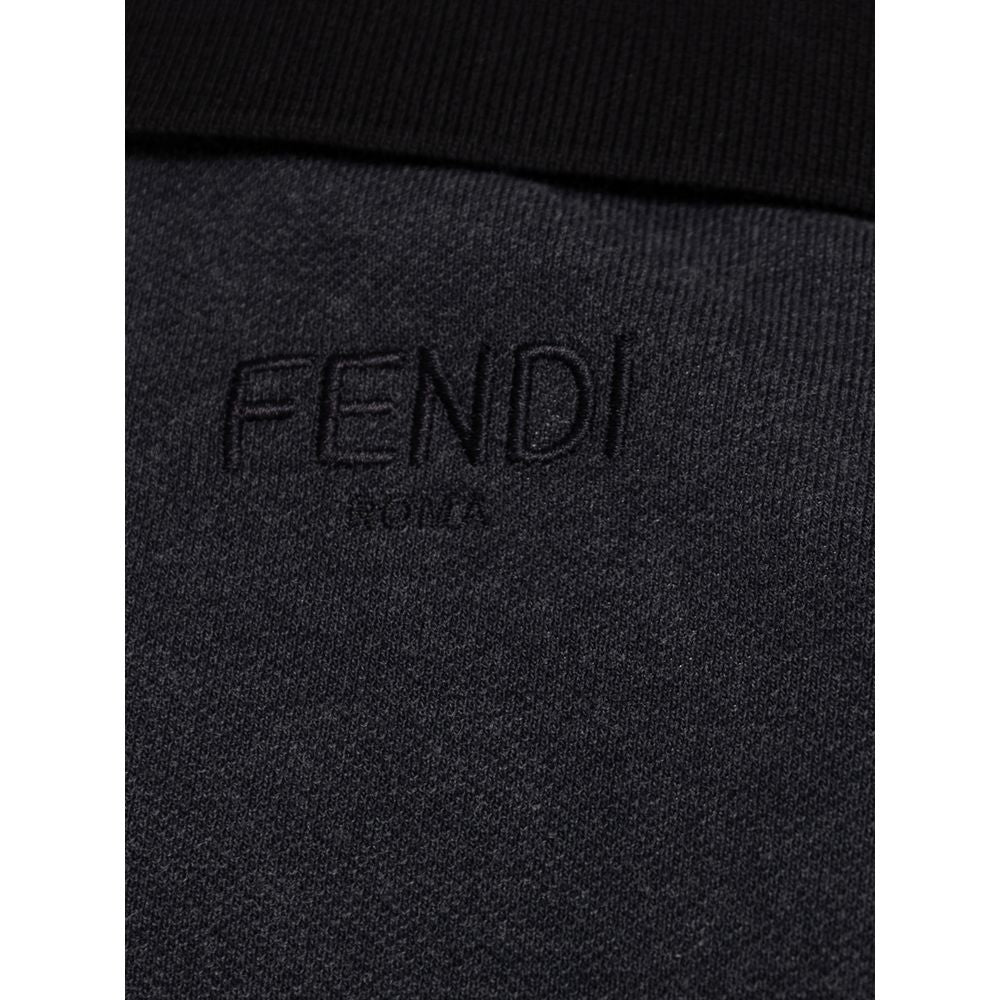 Camisa polo Fendi de algodão preta