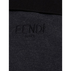 Camisa polo Fendi de algodão preta