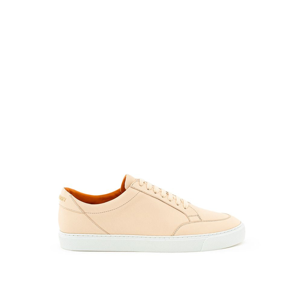 Tênis de couro rosa Burberry