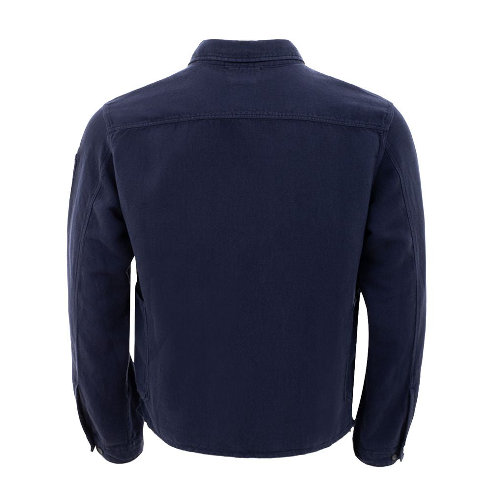 Camisa de algodão azul da CP Company