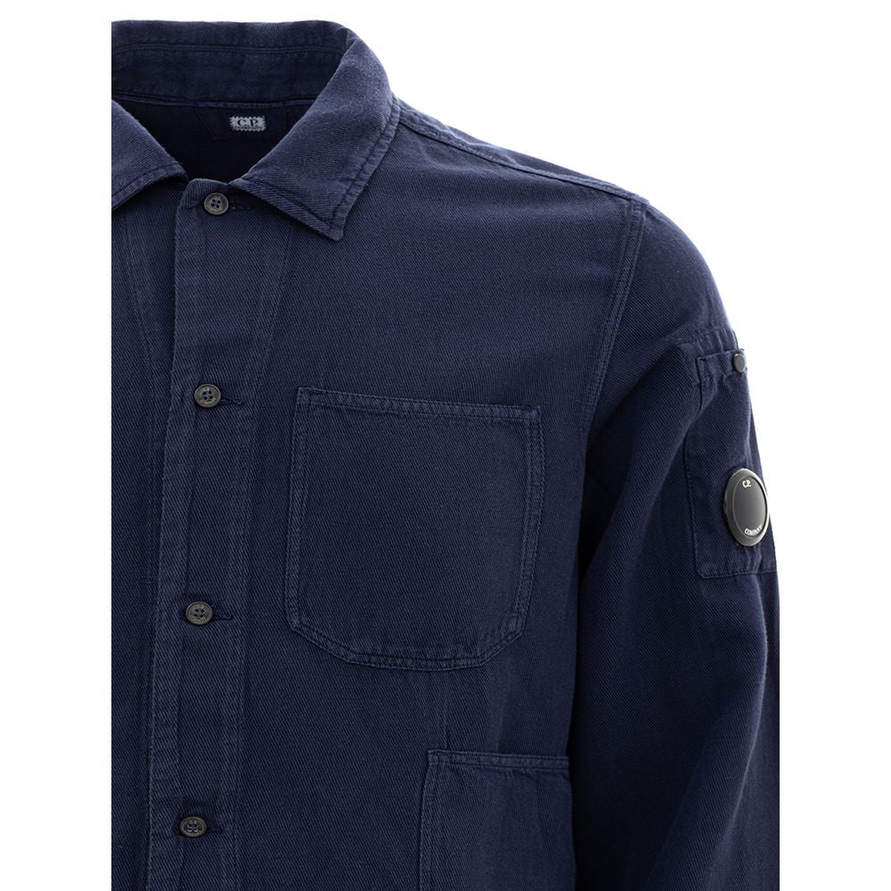 Camisa de algodão azul da CP Company