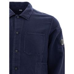 Camisa de algodão azul da CP Company