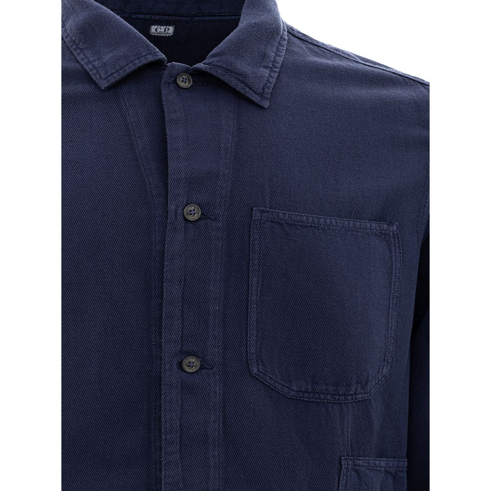 Camisa de algodão azul da CP Company