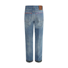 Jeans Valentino com detalhes florais