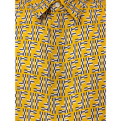 Camisa de seda amarela Fendi