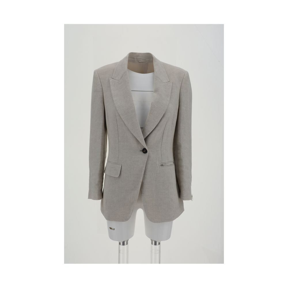 Blazer de linho Brunello Cucinelli