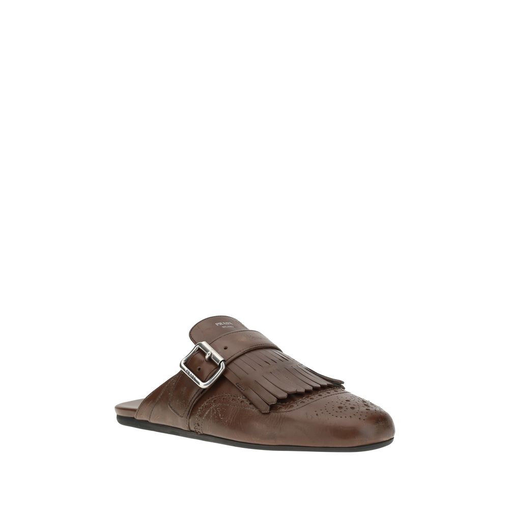 Mulas de couro Prada