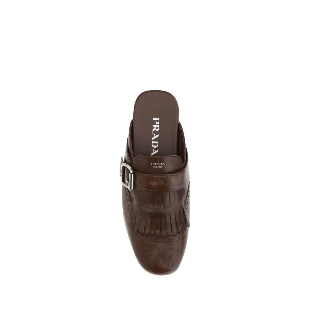 Mulas de couro Prada