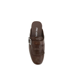 Mulas de couro Prada