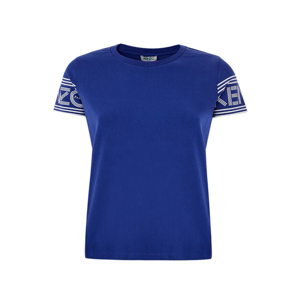 Camiseta de algodão azul Kenzo Chic para conforto e estilo