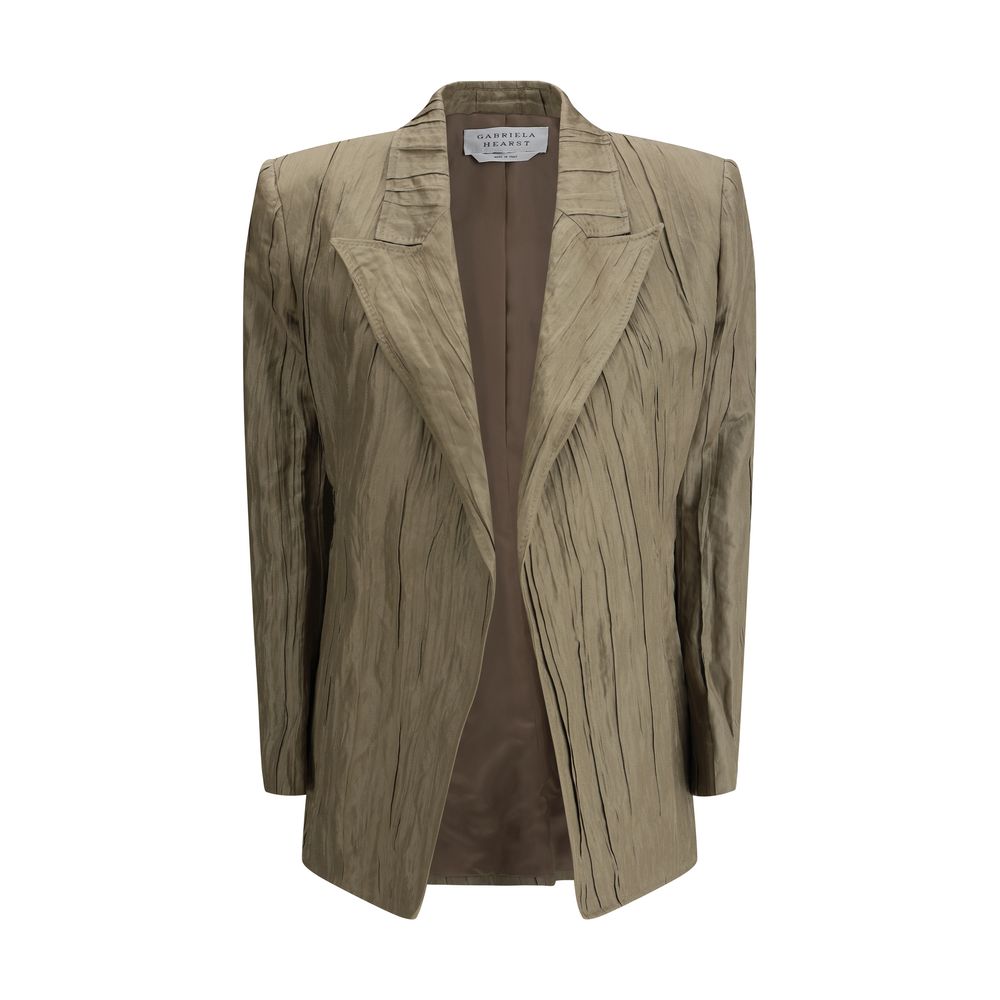 Gabriela Hearst Blazer Mairi de seda franzida