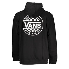 Moletom Vans Sleek Preto com Zíper e Estampa de Logotipo