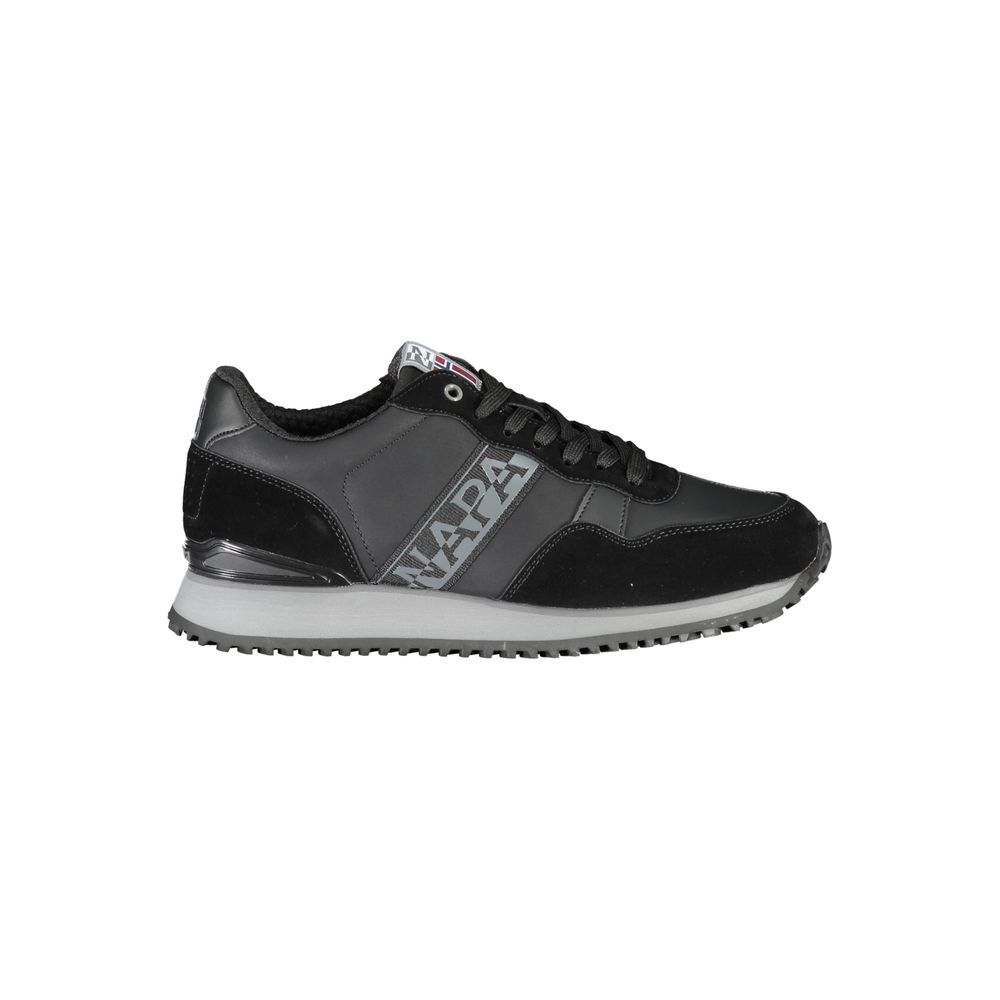 Tênis Napapijri Sleek Preto com Cadarço Contrastante