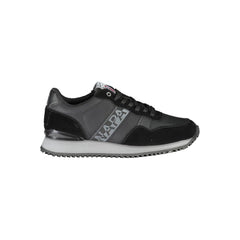 Tênis Napapijri Sleek Preto com Cadarço Contrastante