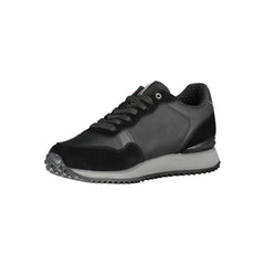 Tênis Napapijri Sleek Preto com Cadarço Contrastante