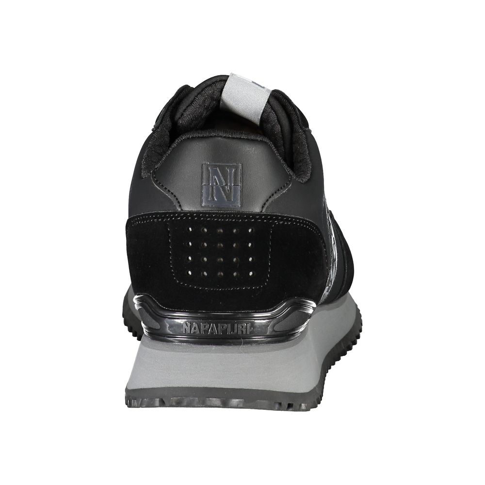 Tênis Napapijri Sleek Preto com Cadarço Contrastante