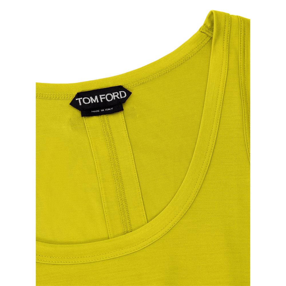 Roupas de seda amarela Tom Ford