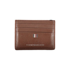 Porta-cartões Tommy Hilfiger em couro elegante com detalhes contrastantes