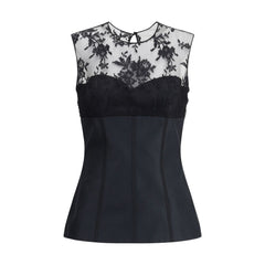 Alexander McQueen Top de renda