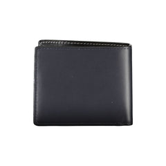 Carteira Tommy Hilfiger Elegante de Couro Azul com Duas Dobras