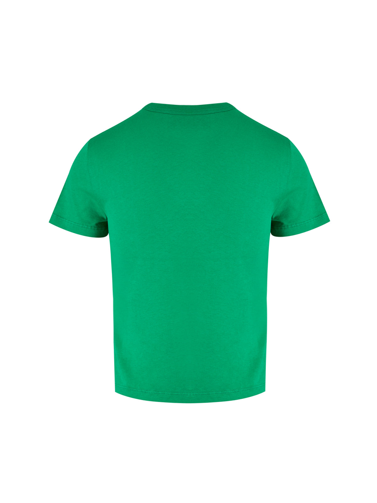 Camiseta com logotipo de algodão verde Gucci