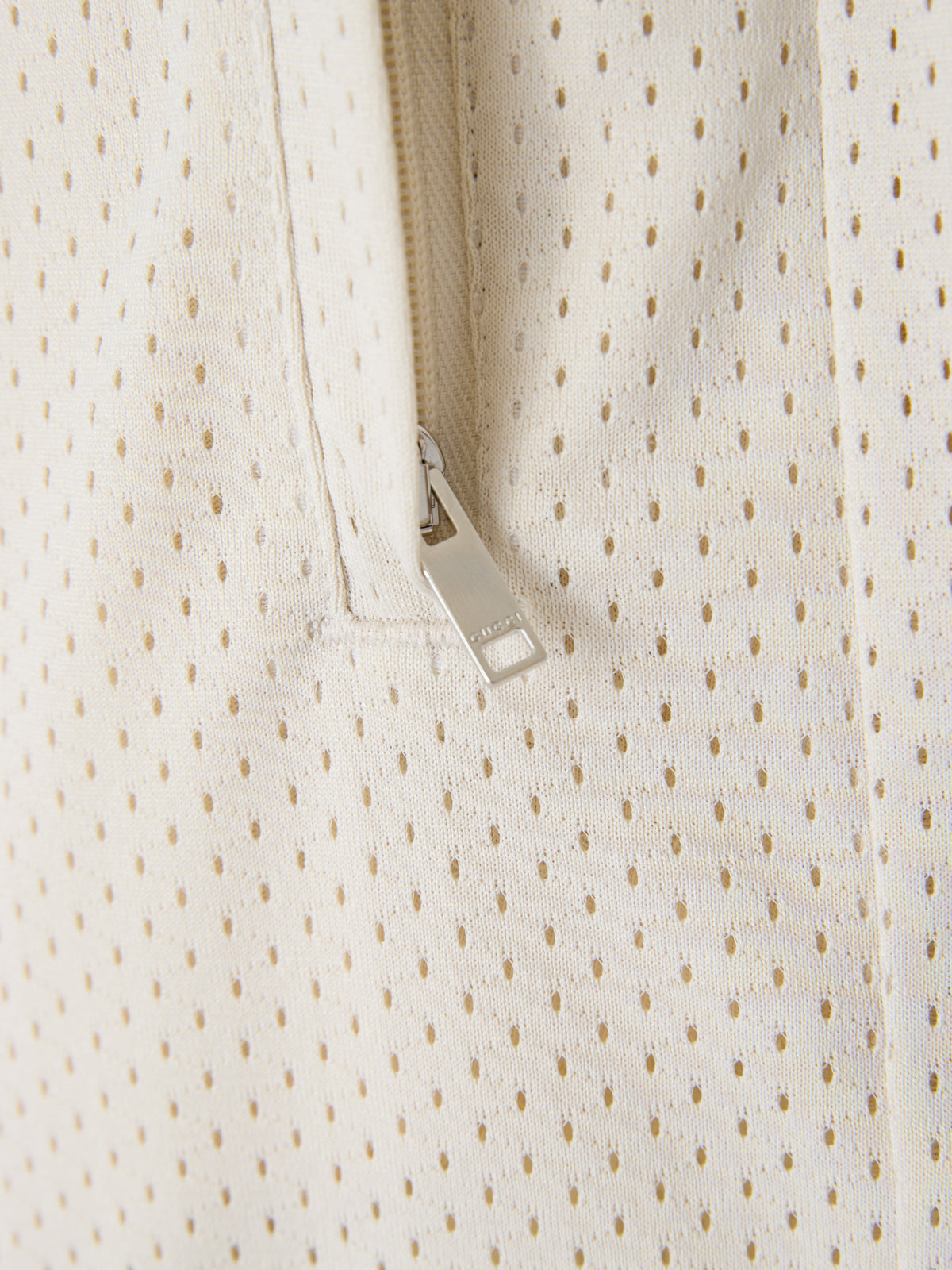 Shorts Gucci com logotipo em poliéster creme