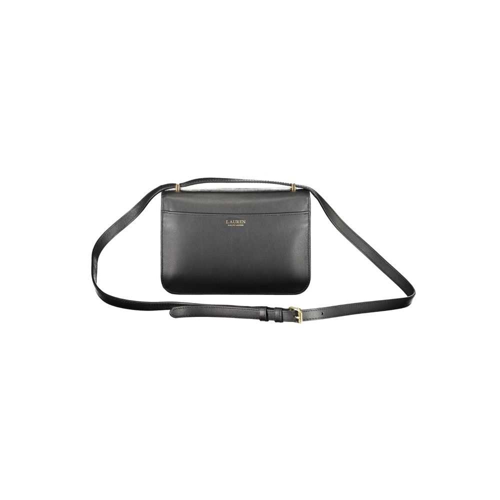 Bolsa de couro preta Ralph Lauren