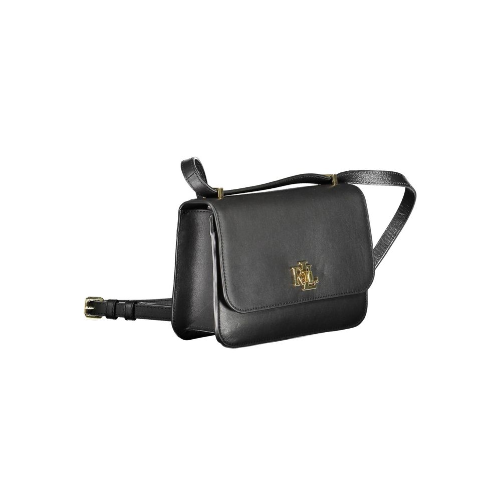 Bolsa de couro preta Ralph Lauren