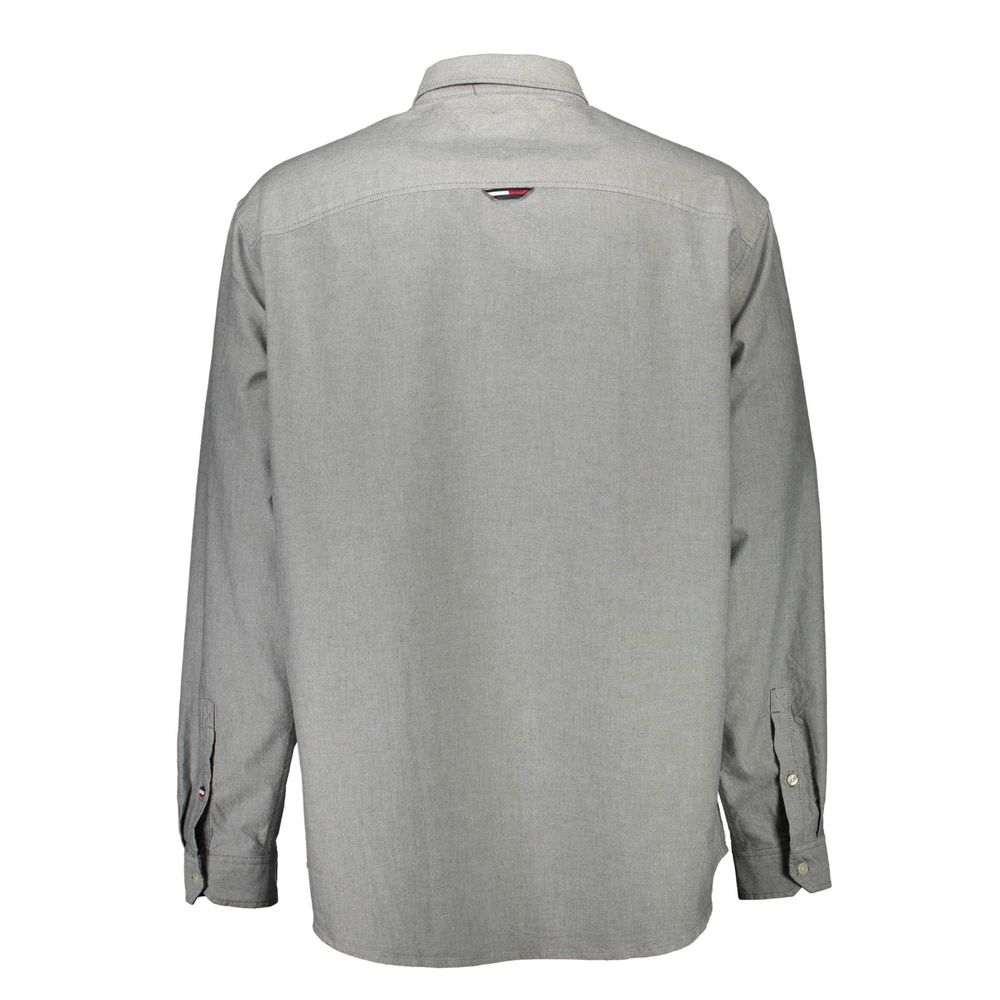 Camisa Masculina Tommy Hilfiger de Algodão Cinza