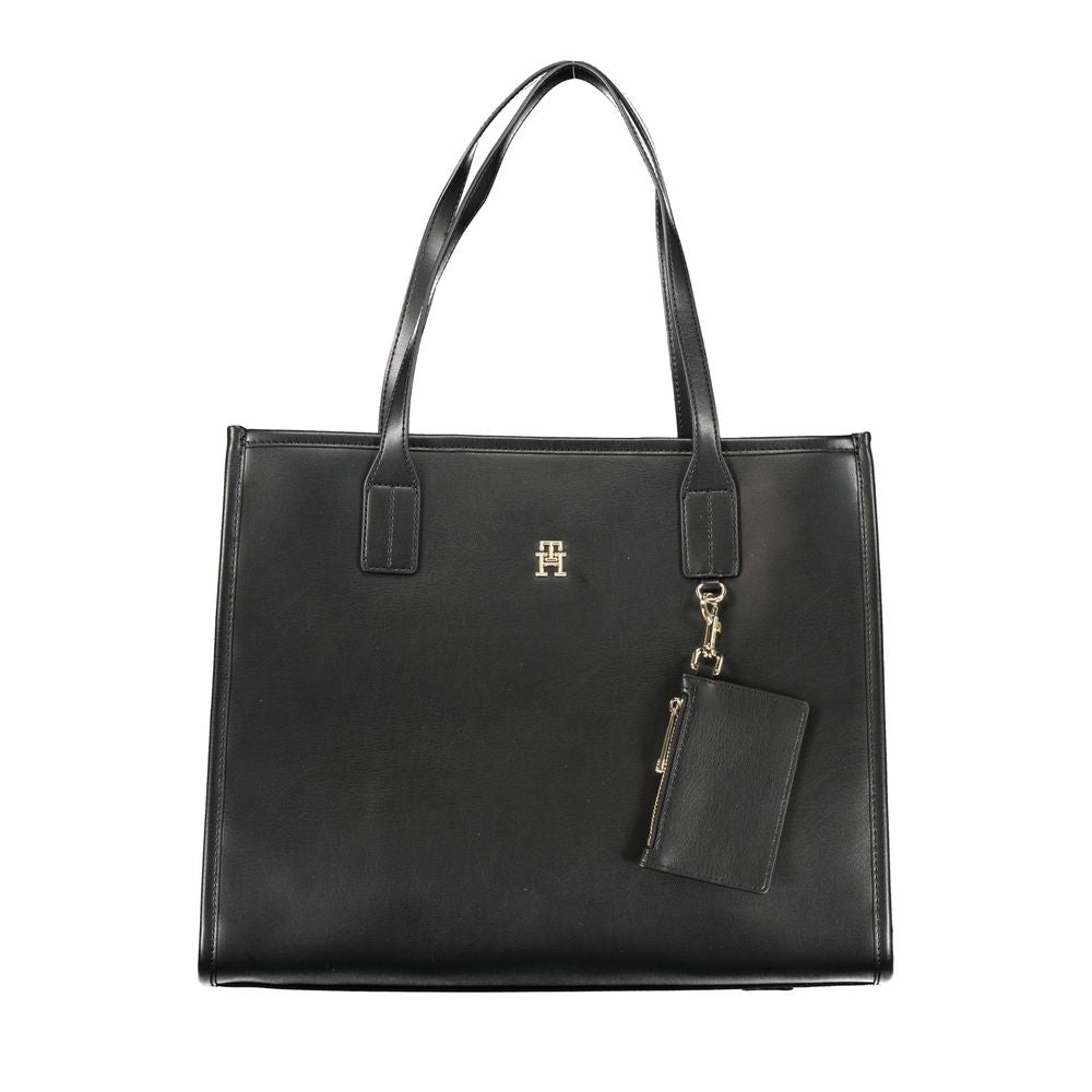 Bolsa Tommy Hilfiger Preta de Polietileno