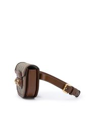 Bolsa de cinto Gucci GG Bege Monograma Horsebit 1955