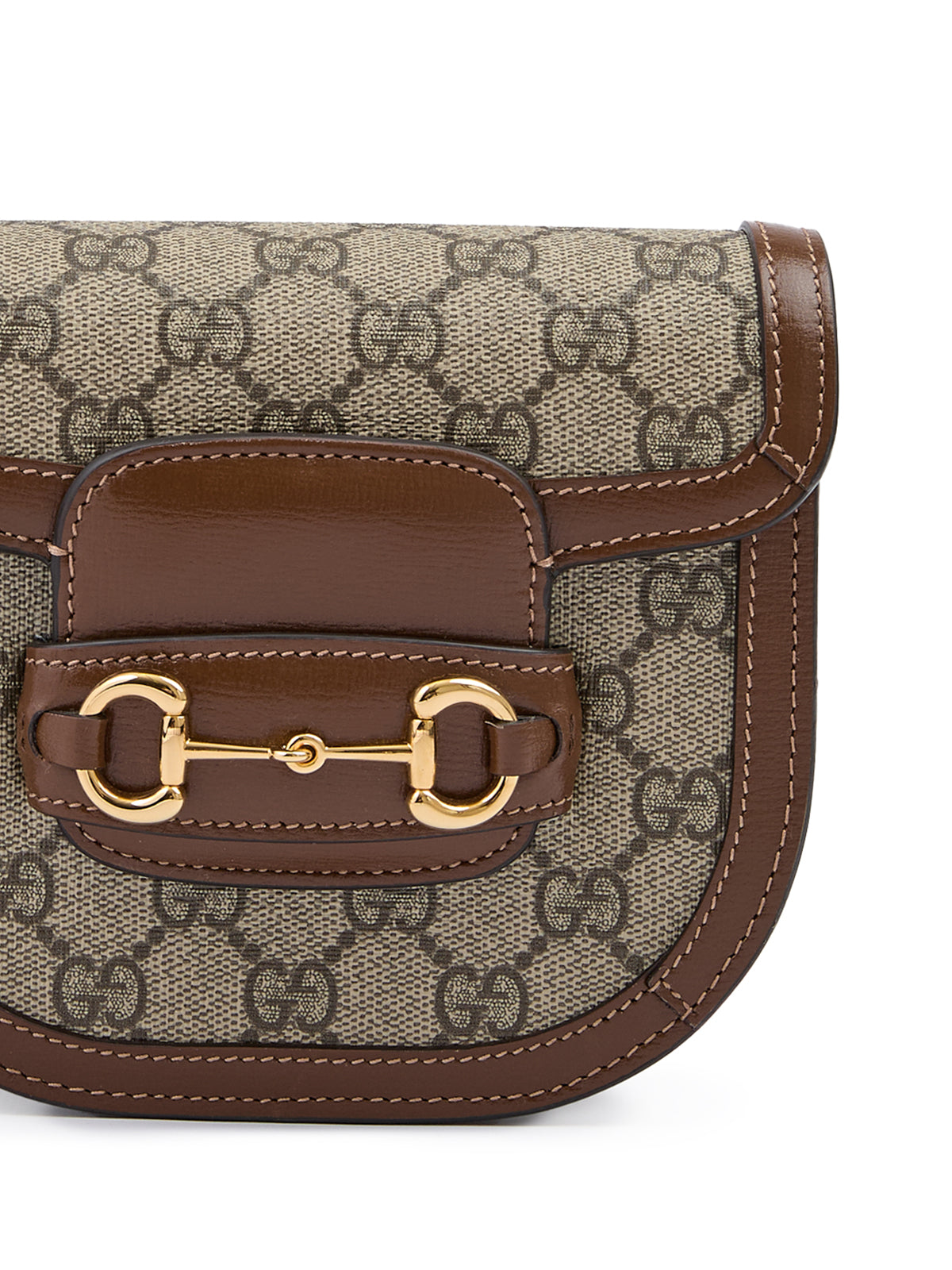 Bolsa de cinto Gucci GG Bege Monograma Horsebit 1955