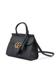 Bolsa de mão Gucci GG Marmont de couro preto