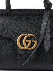 Bolsa de mão Gucci GG Marmont de couro preto