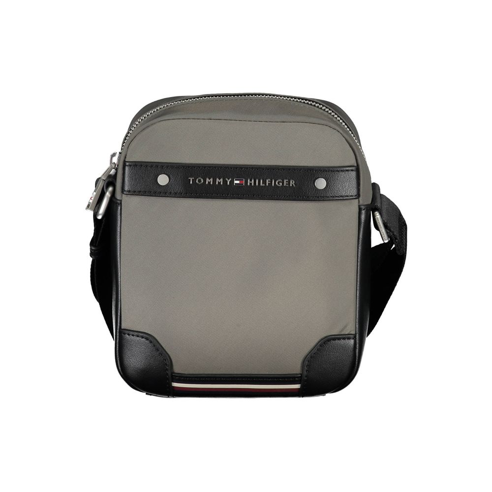 Bolsa de ombro masculina Tommy Hilfiger verde de poliéster