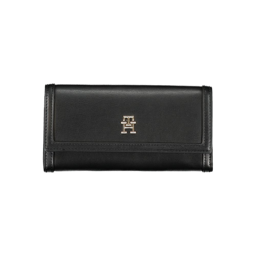 Carteira Tommy Hilfiger Elegant Black com dois compartimentos
