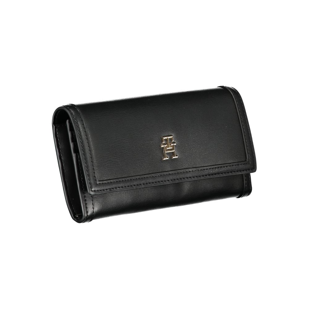 Carteira Tommy Hilfiger Elegant Black com dois compartimentos