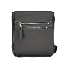 Bolsa de ombro Tommy Hilfiger preta de poliéster