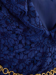 Vestido longo médio de viscose e algodão Gucci Blu