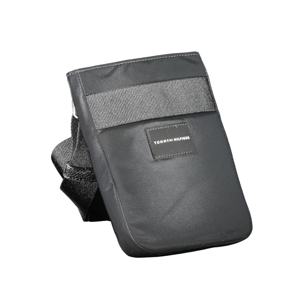 Bolsa de ombro Tommy Hilfiger preta de poliéster