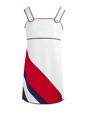 Vestido curto branco de poliéster e algodão da Gucci