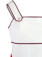 Vestido curto branco de poliéster e algodão da Gucci