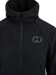 Moletom com capuz Gucci preto de poliamida