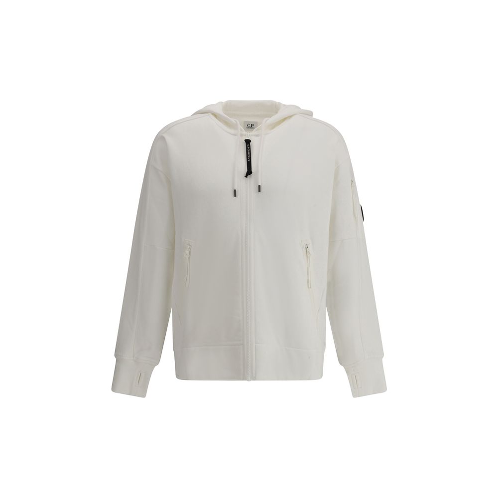 Moletom com capuz e zíper da CP Company