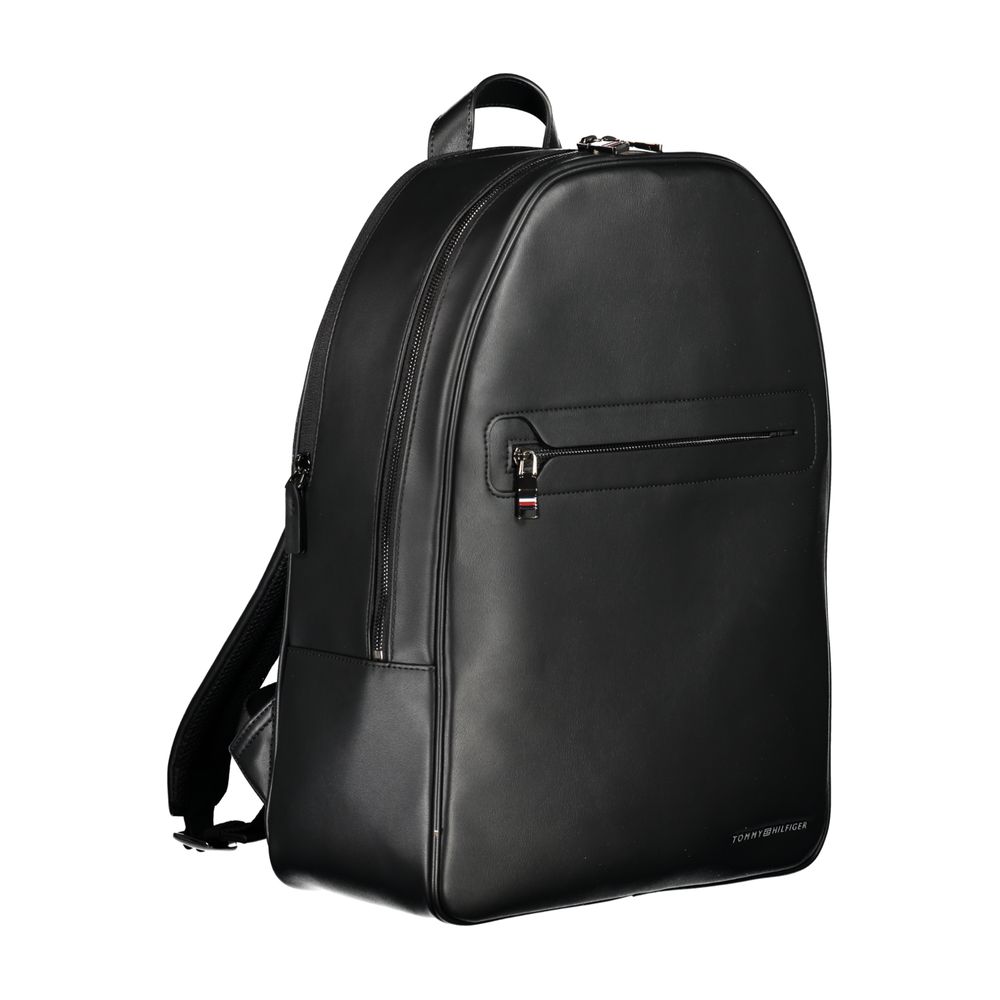 Mochila Tommy Hilfiger de poliéster preta
