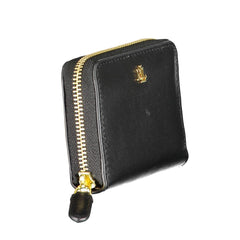 Carteira de couro preta Ralph Lauren