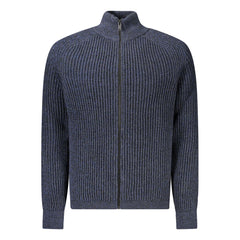 Hugo Boss Blue Wool Men Cardigan